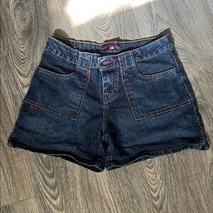 U.S. Polo Assn. Navy Denim Shorts with Red Stitching
